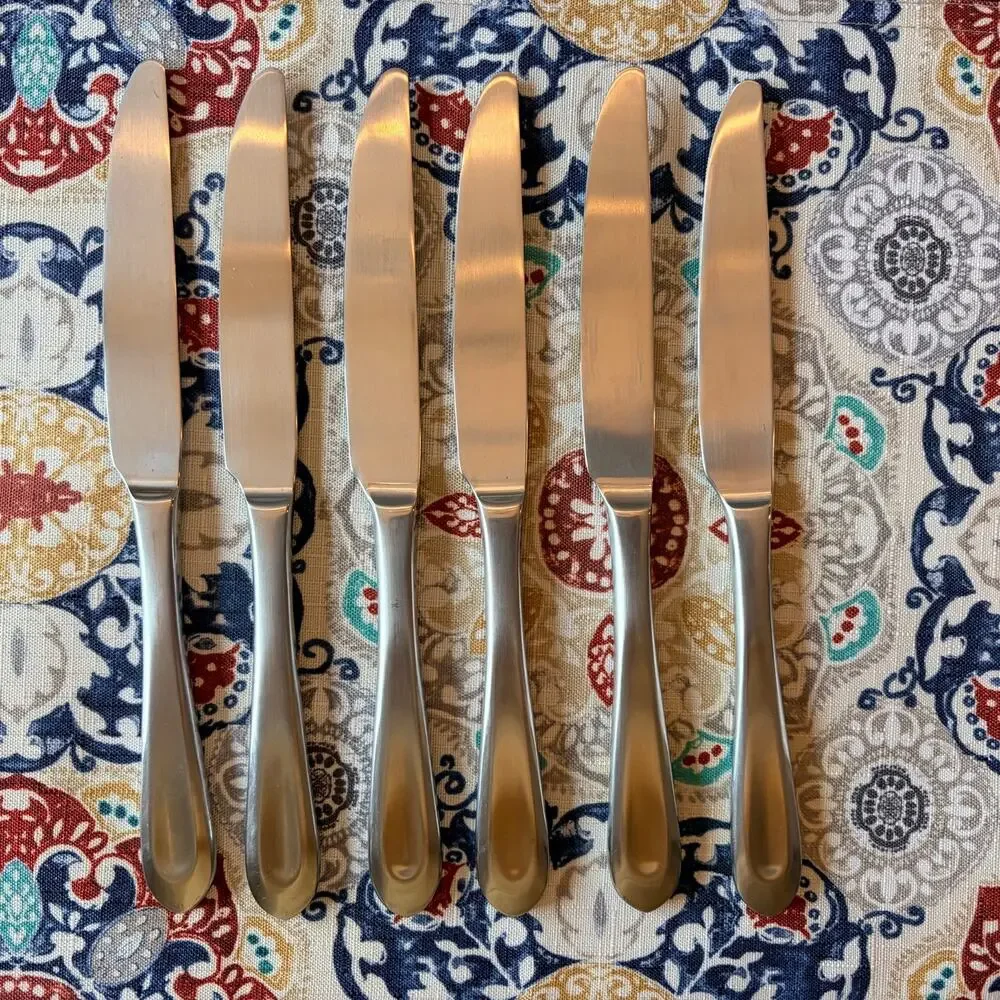 Argent Orfevres NOVA Satin 18/10 Stainless Steel Flatware 6 butter knives